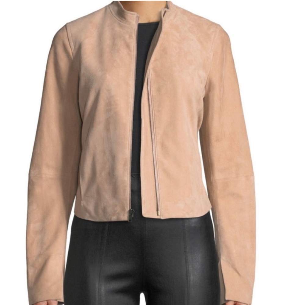 Vince Women's Light Tan Leather Jacket